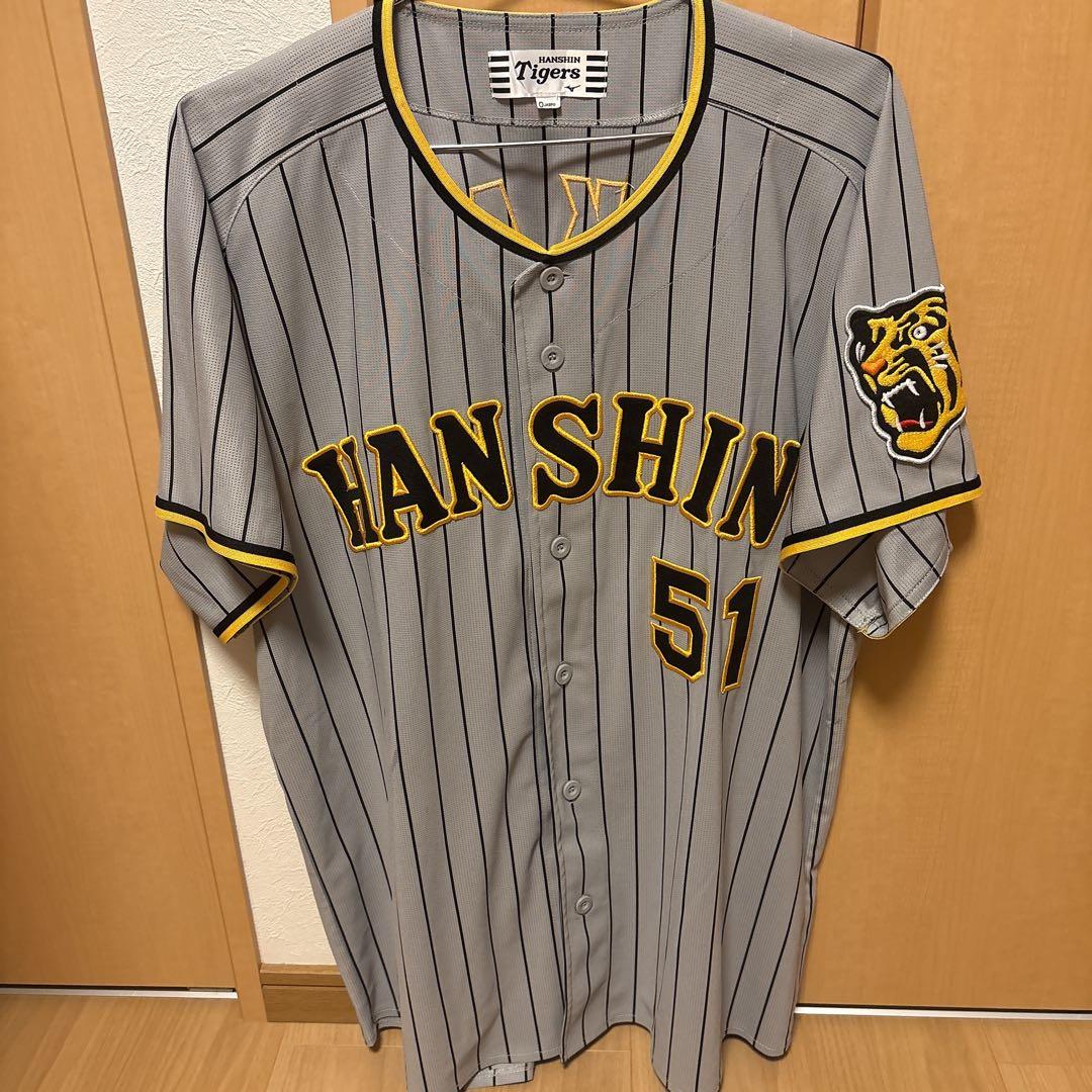 阪神タイガース　中野拓夢　ハイクオリティユニフォーム（ビジター）O（XL）