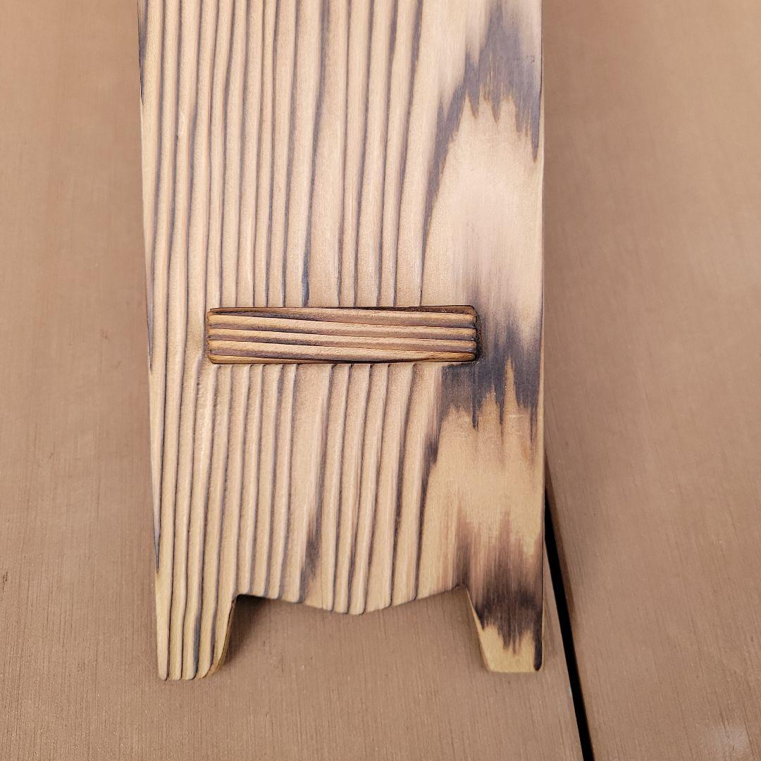 木製 短冊スタンド 7枚セット 焼き木の模様