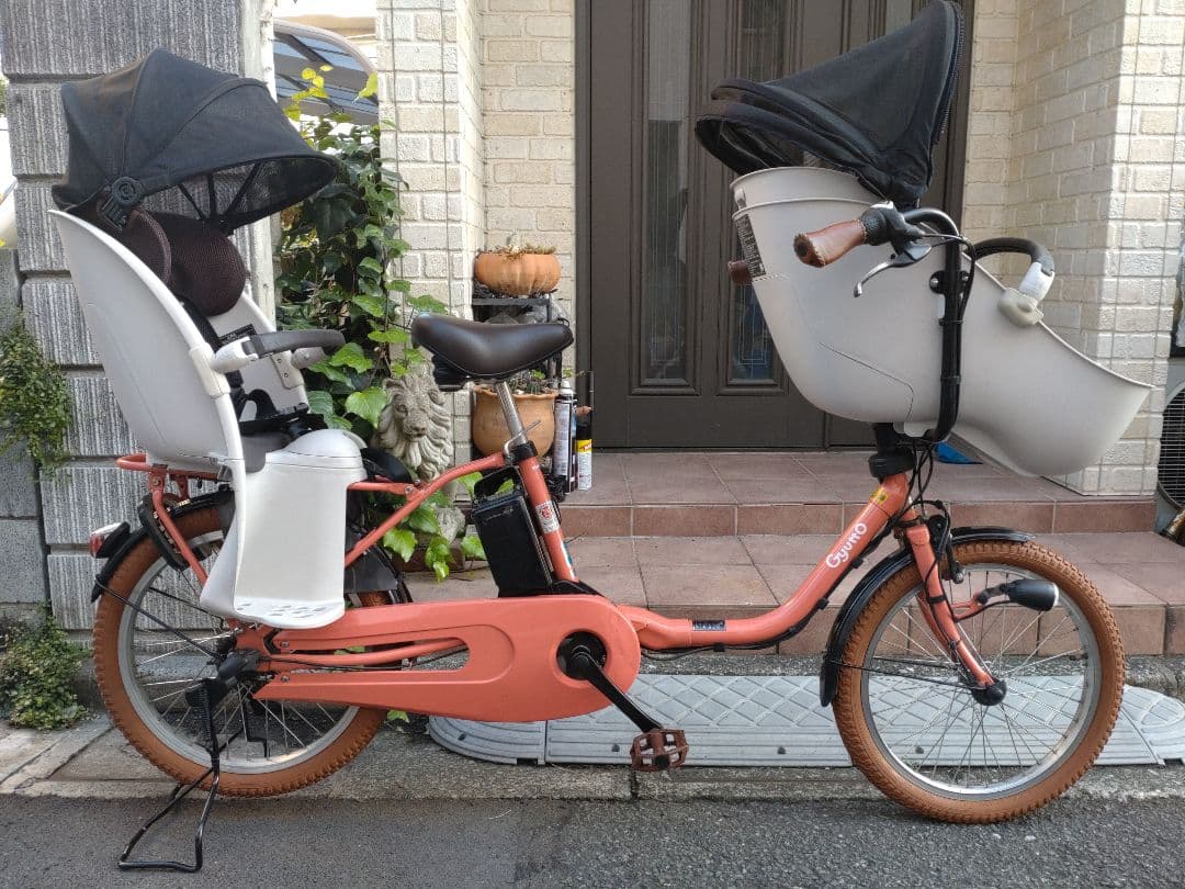 配送可★直接引渡可【２０１９年製ギュット】電動アシスト自転車★３人乗子供乗