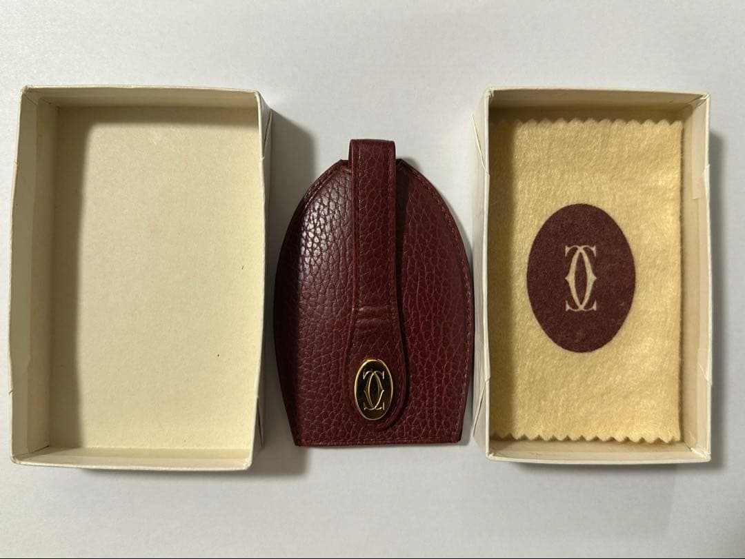 Cartier カルティエ バーガンディ レザー 本革 キーケース