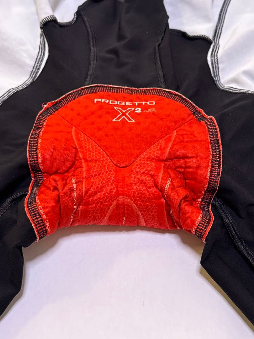 Castelli ビブタイツ ブラック/ホワイト/レッド