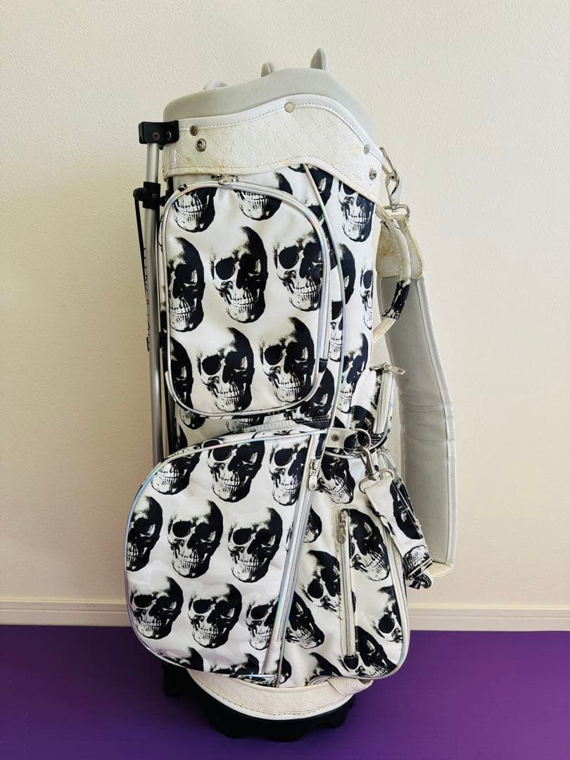 激レア MARK&LONA スカル柄 キャディバッグ＋カバー