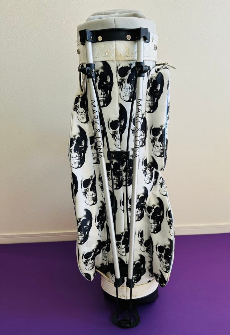 激レア MARK&LONA スカル柄 キャディバッグ＋カバー
