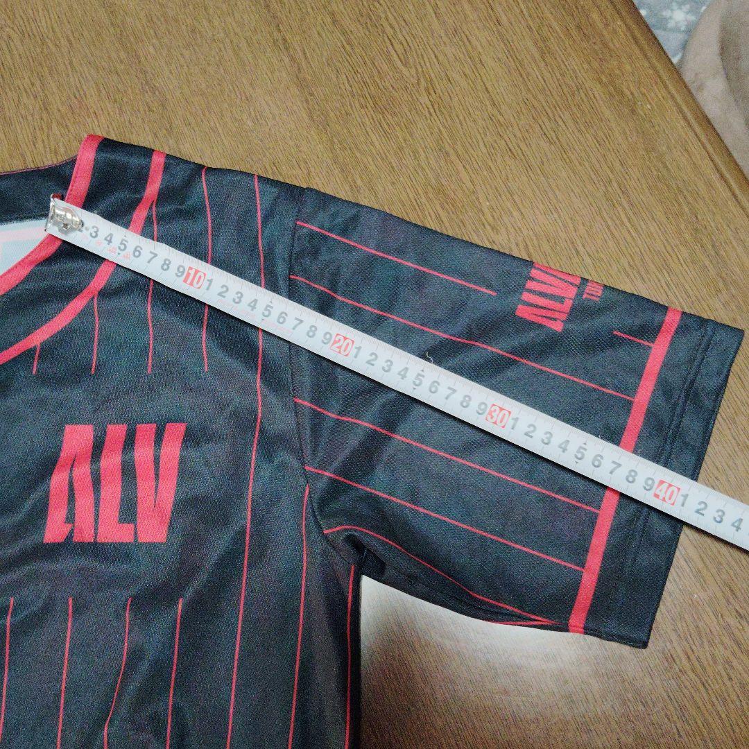 アルバルク東京 ベースボールシャツ　ストライプデザイン　Lサイズ