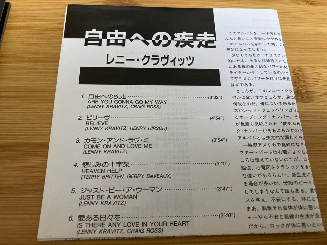 レア　レニー クラヴィッツ　直筆　サイン　CD lenny kravitz