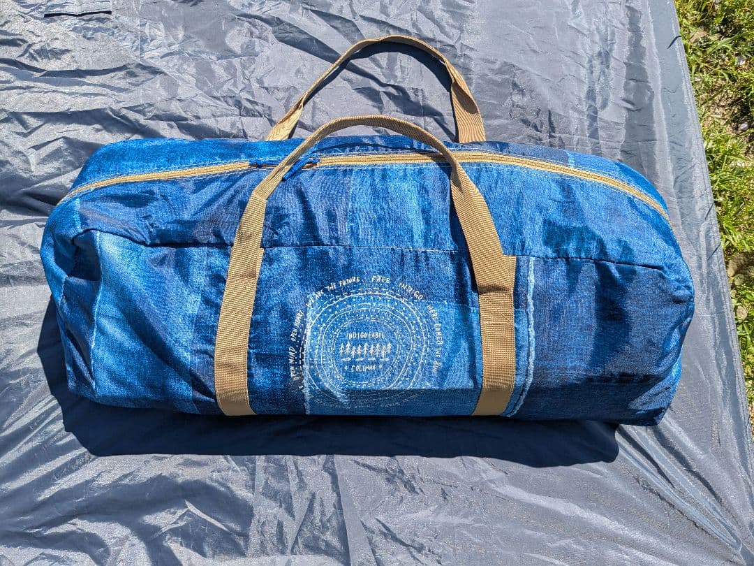 【美品】コールマン　ILタフワイドドームⅣ/300　インディゴレーベル　デニム柄