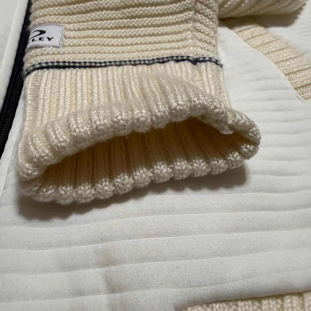 OAKLEY 切替ニット ケーブル編み　キルティング　ハイネックジャケット