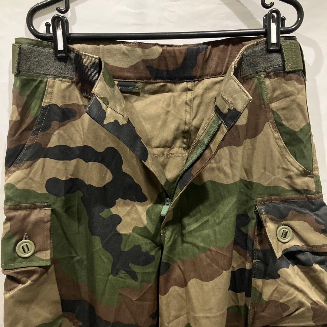 フランス軍F2カーゴパンツ　CCEカモ迷彩　Lサイズ　防蚊加工　ミリタリー古着