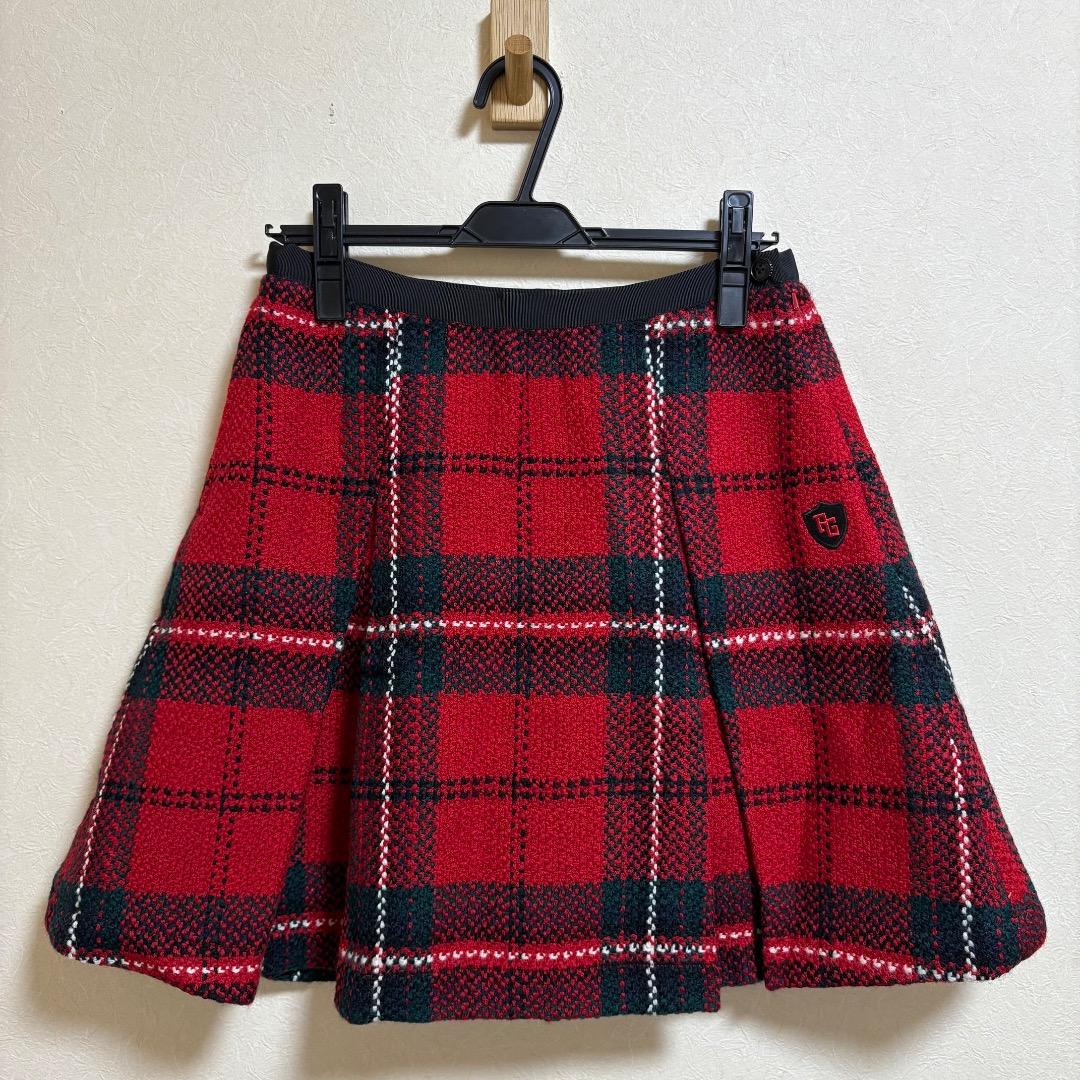 PEARLY GATES 裏地付 ニットスカート チェック柄 1サイズ
