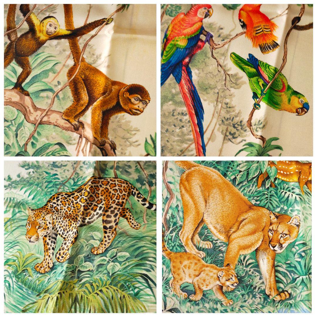 HERMES カレ90　EQUATEUR 赤道直下　ライトブルー