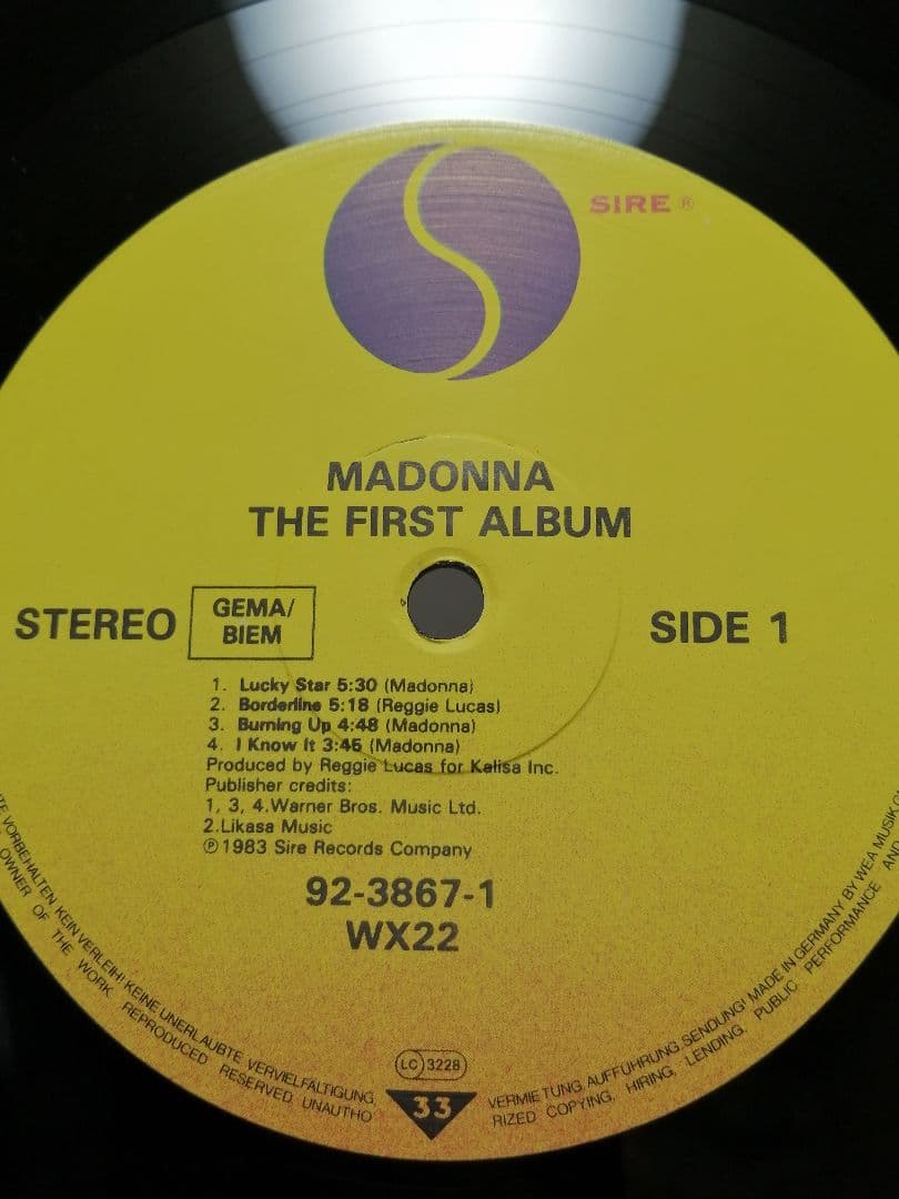 【美盤 '83 Debut Album 】 MADONNA DIＦジャケLP
