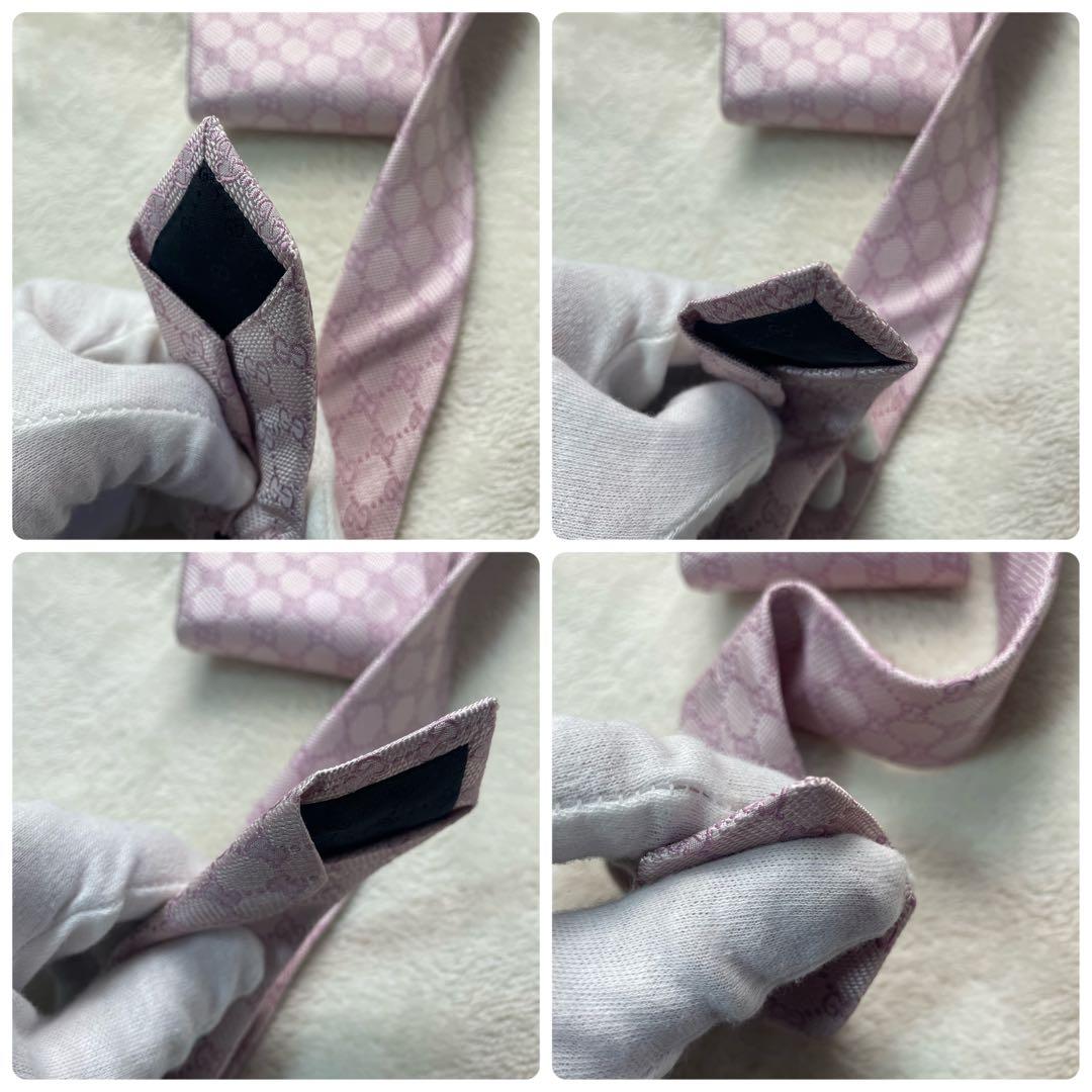 極美品 グッチ GUCCI ネクタイ GG柄 フォーマル GGロゴ