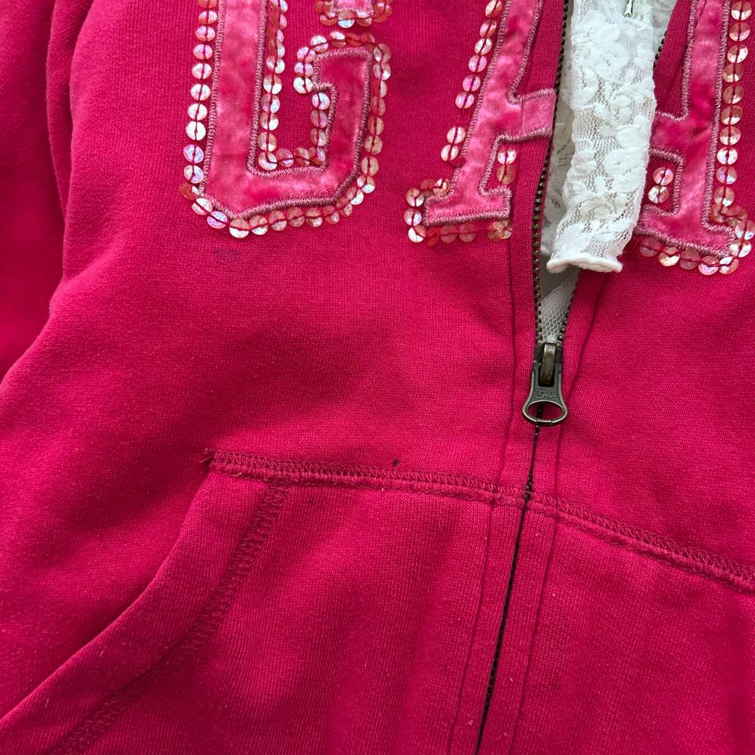 希少⭐︎GAP ❤︎y2k グランジ　平成ギャル　短丈　ファーパーカー