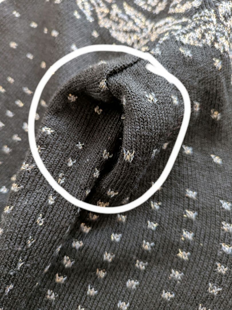 斉藤都世子 サイトウトヨコ ニット ワンピース ブラック ラメ M L