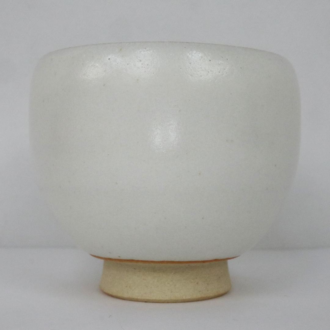 清水保考　造　白釉汲出碗　5客　共箱・栞