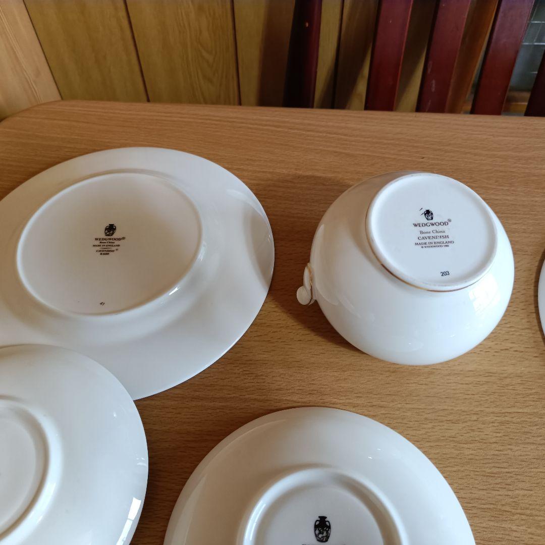 良品　CAVENDISH　カップソーサー　2種皿とシュガーポットセット