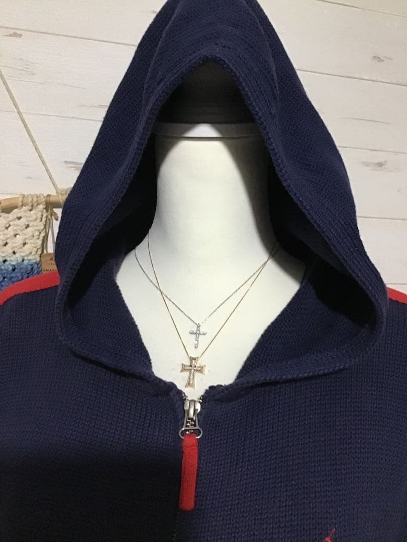 ★ポロラルフローレン★Y2K ポニー ニットパーカー ネイビー