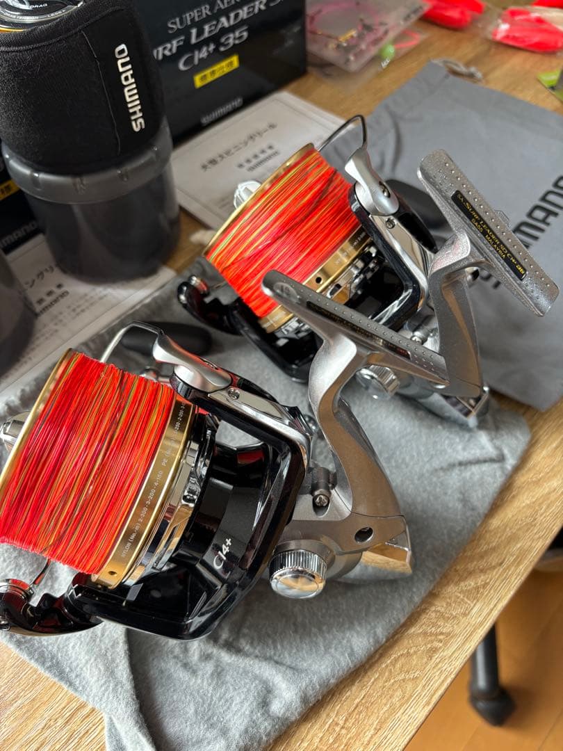 シマノ 13 サーフリーダーSD CI4+ 35 2台セット 夢屋スプール付