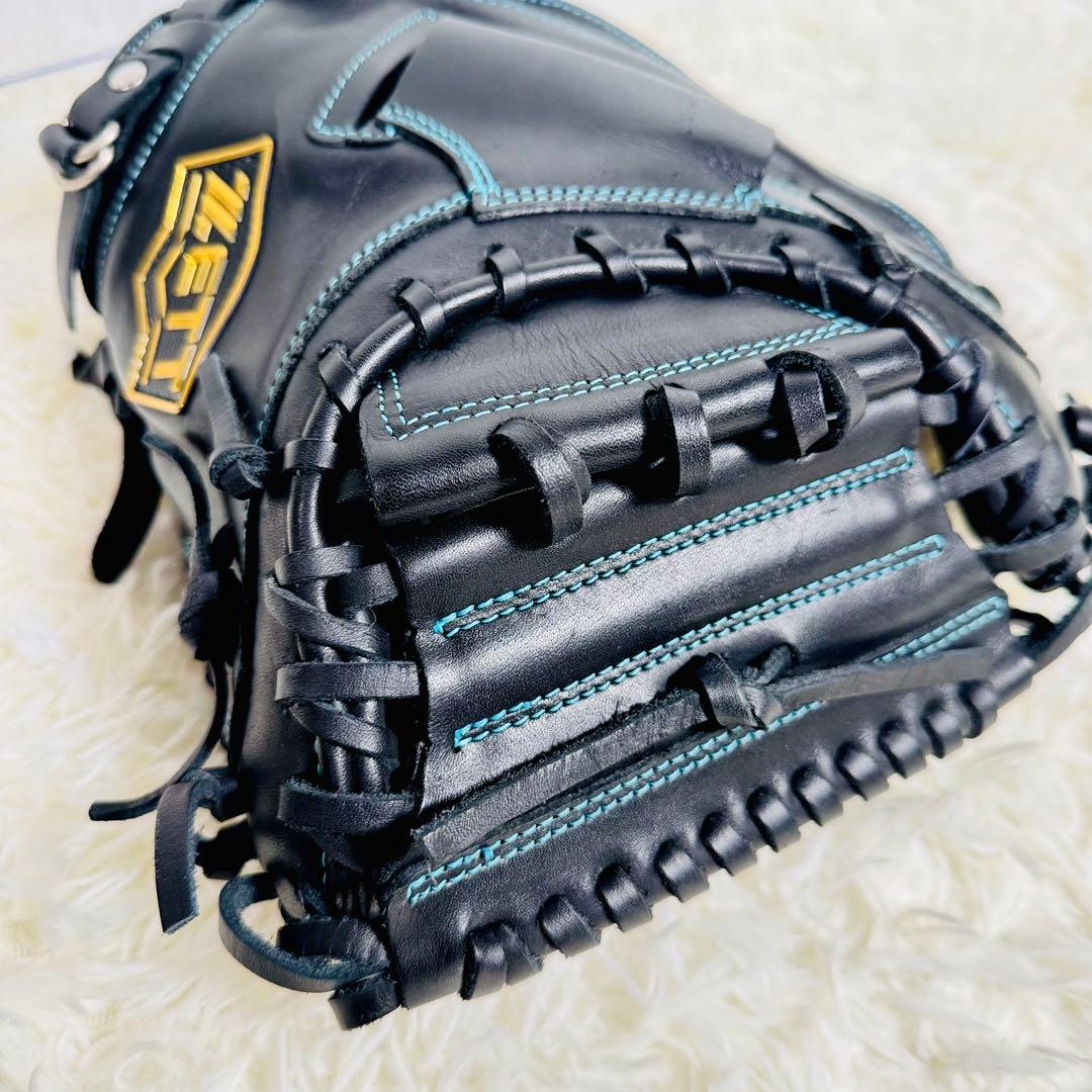 ✨未使用級✨ ゼット ソフトステア 軟式用 キャッチャーミット 右投げ用 黒