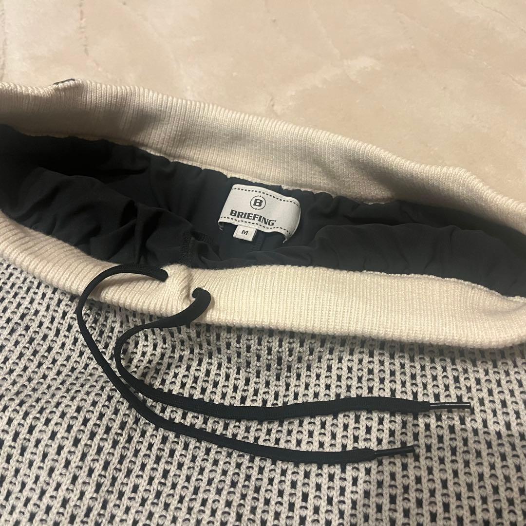 美品★希少完売品 白×黒 BRIEFING メリノウールロゴニットセットアップM