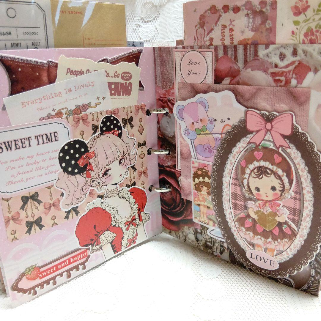 おすそ分けファイル♡ガール 紙もの イチゴとチョコのコラージュ