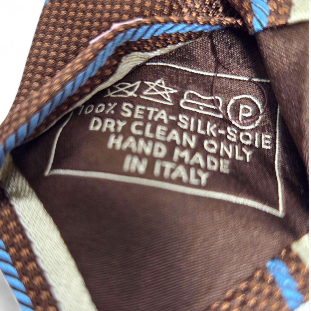 Brioni レギュラータイ ネクタイ ブラウン レジメン