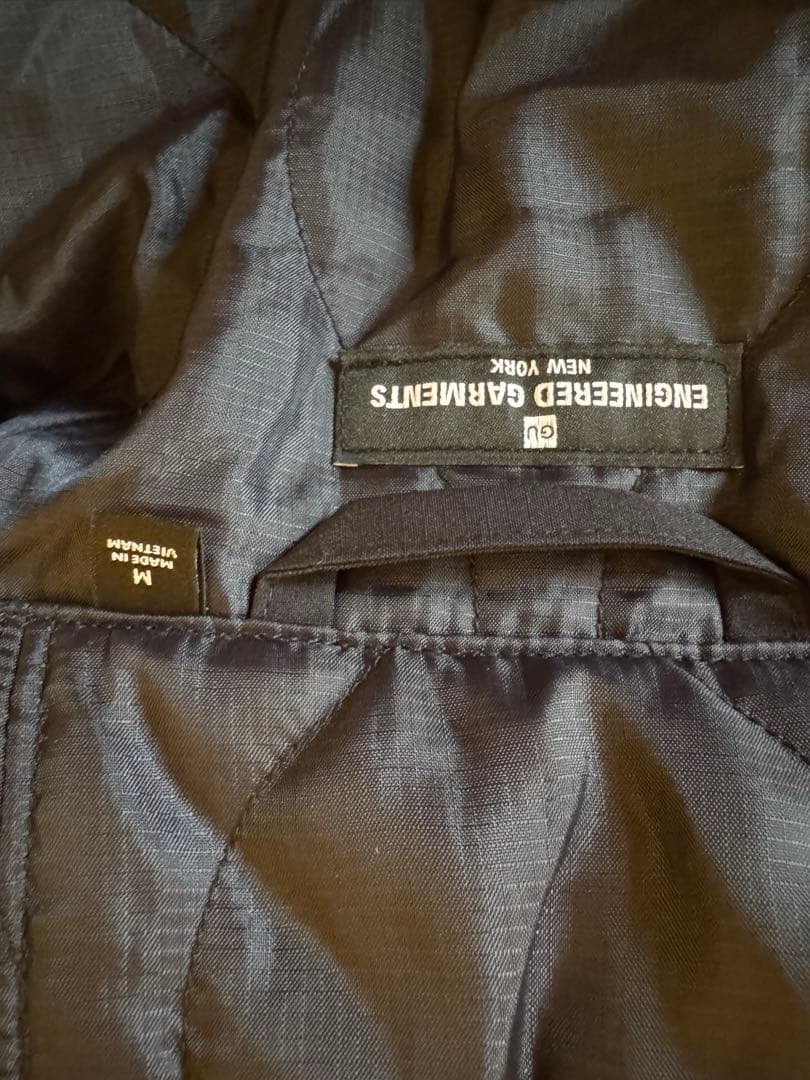 GU×ENGINEERED GARMENTS パデッドシェルパーカ ネイビー M