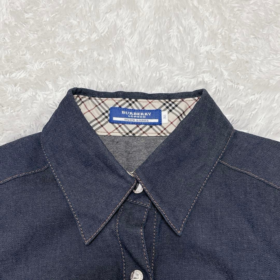 【BURBERRY BLUE LABEL】デニムワンピース ノバチェック