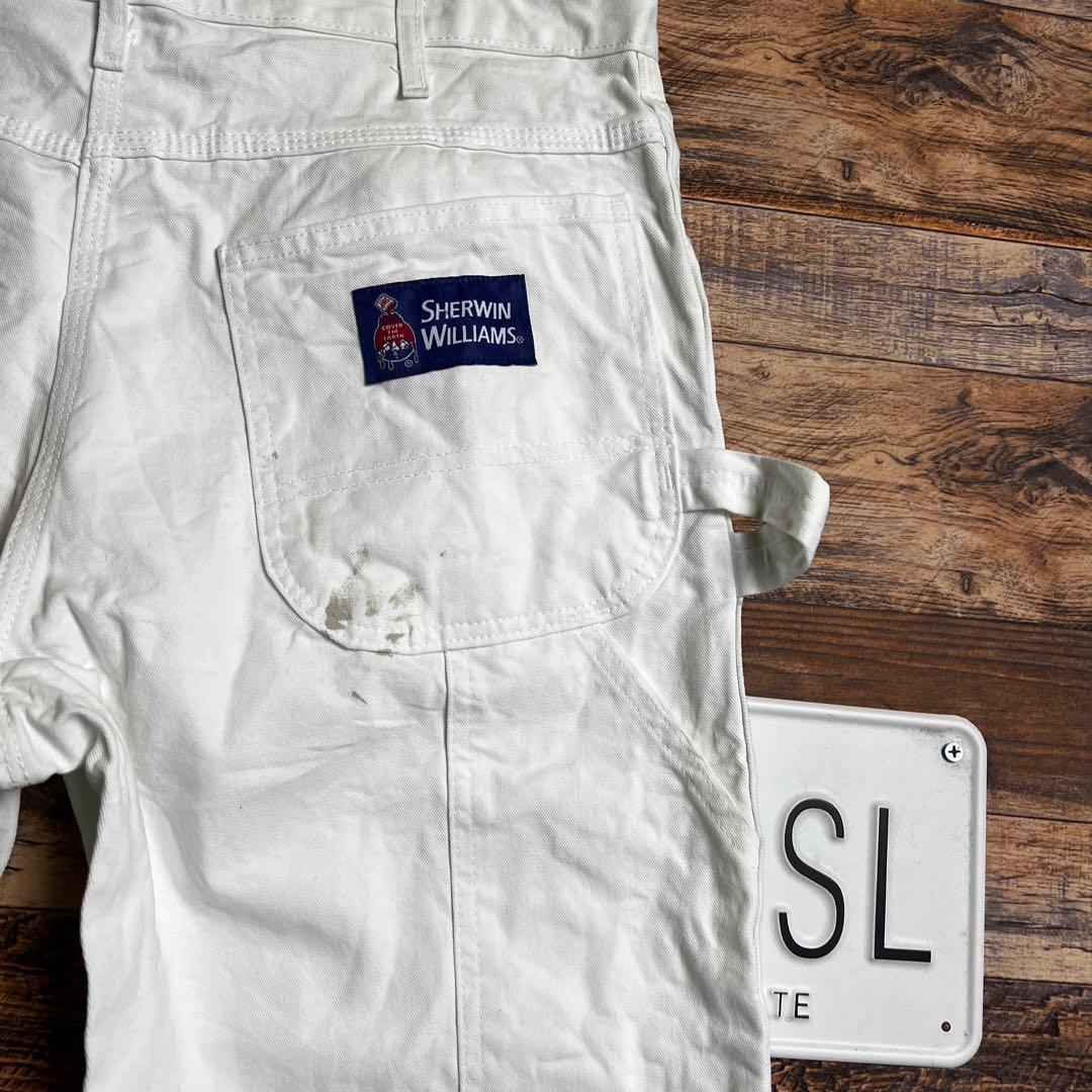 武*玄様 Dickies ペインターパンツ ホワイト W34 ワークパンツ 古着