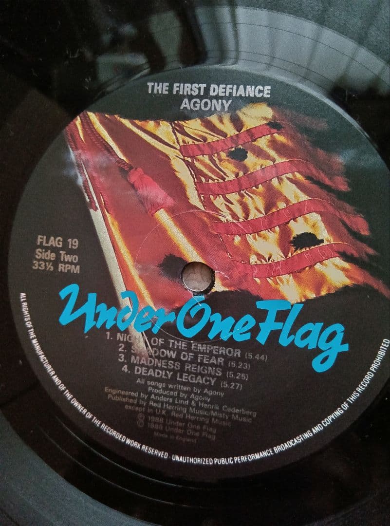 ●LPレコード THE FIRST DEFIANCE / AGONY