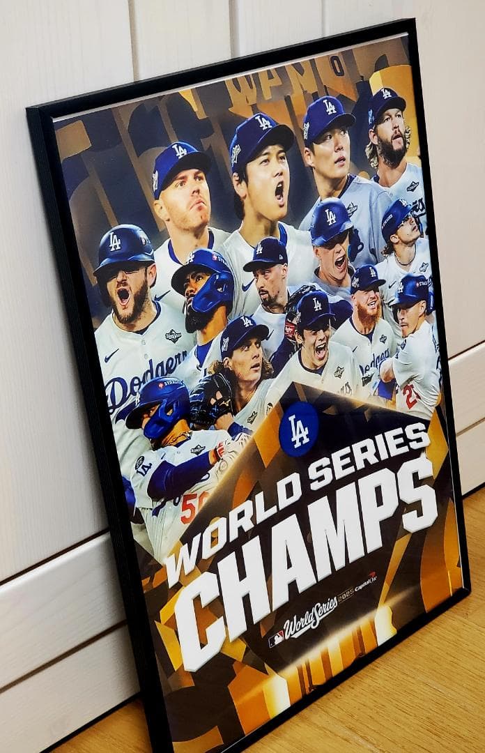 春吉一番ドジャース大谷翔平 MLB ！A3ポスターフレーム付きセット