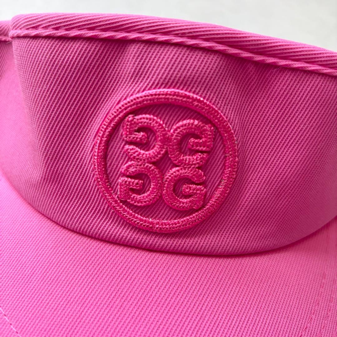 G/FORE ジーフォア ツイルバイザー サンバイザー ロゴ刺繍 帽子 ピンク