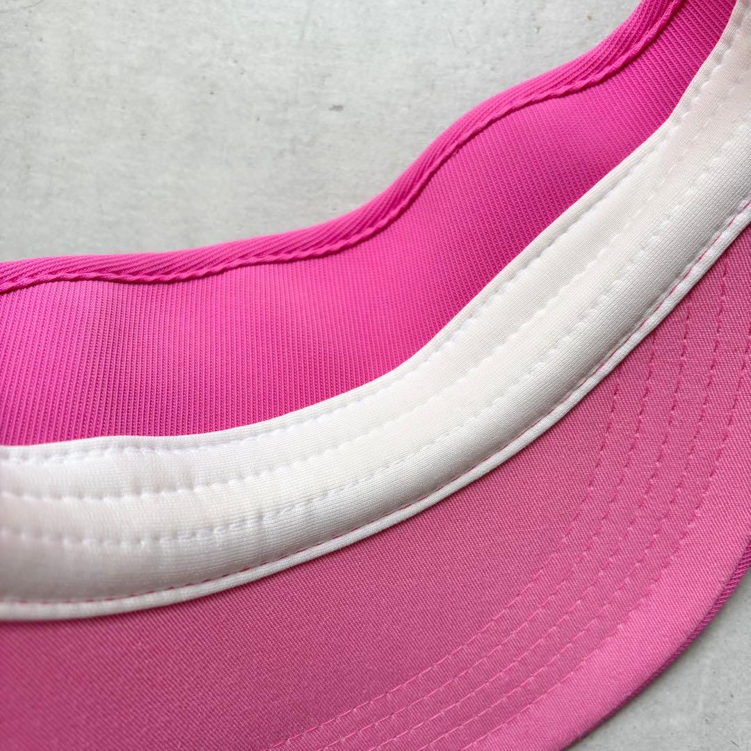 G/FORE ジーフォア ツイルバイザー サンバイザー ロゴ刺繍 帽子 ピンク