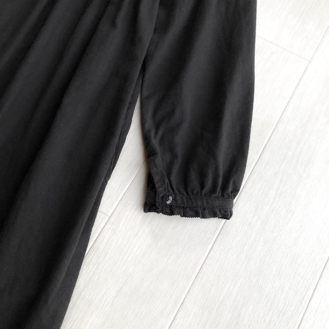 ピンクハウス ピンタック ピコフリル 黒 ミディ ワンピース