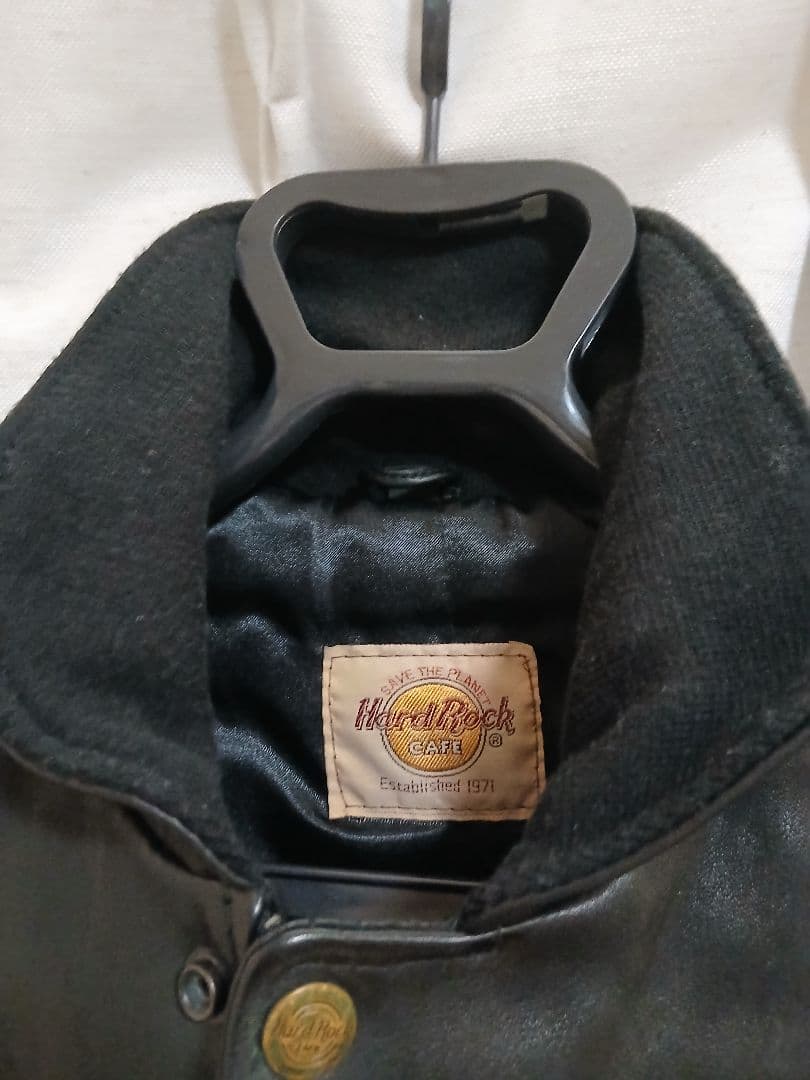 90's Hard Rock Cafe ジャカルタ ブラックレザージャケット