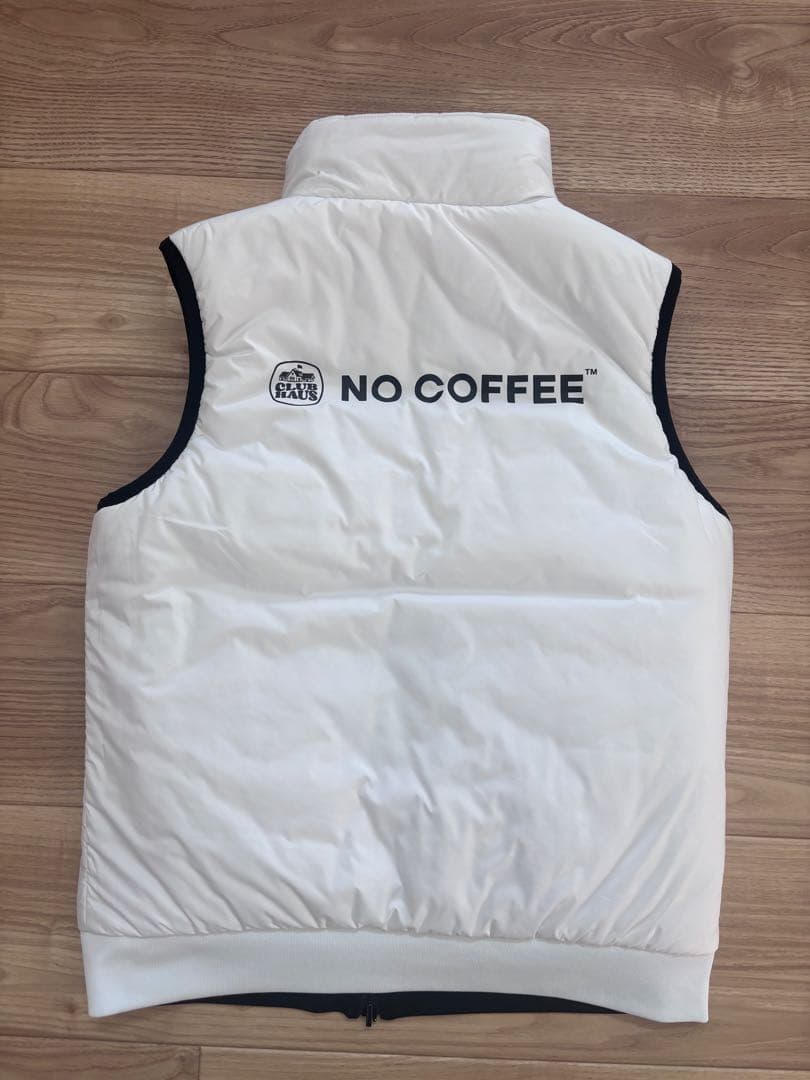 CLUBHAUS NO COFFEE ブラックダウンベスト メンズ