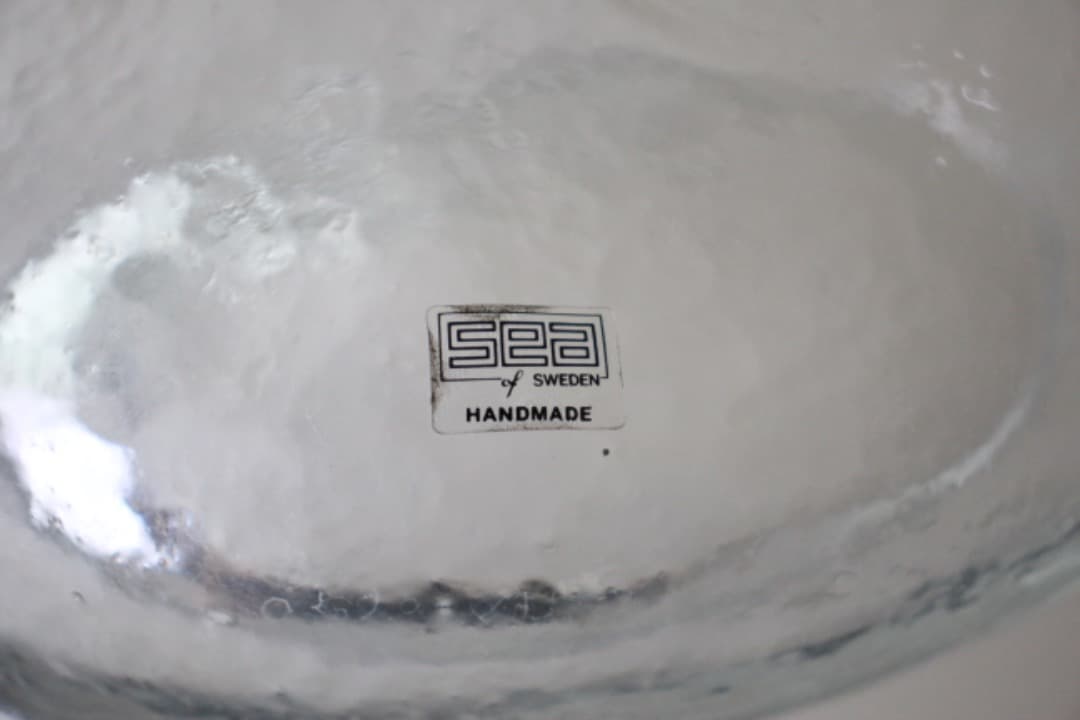 スウェーデン　Sea Glasbruk　ガラス　フラワーベース　ハンドメイド