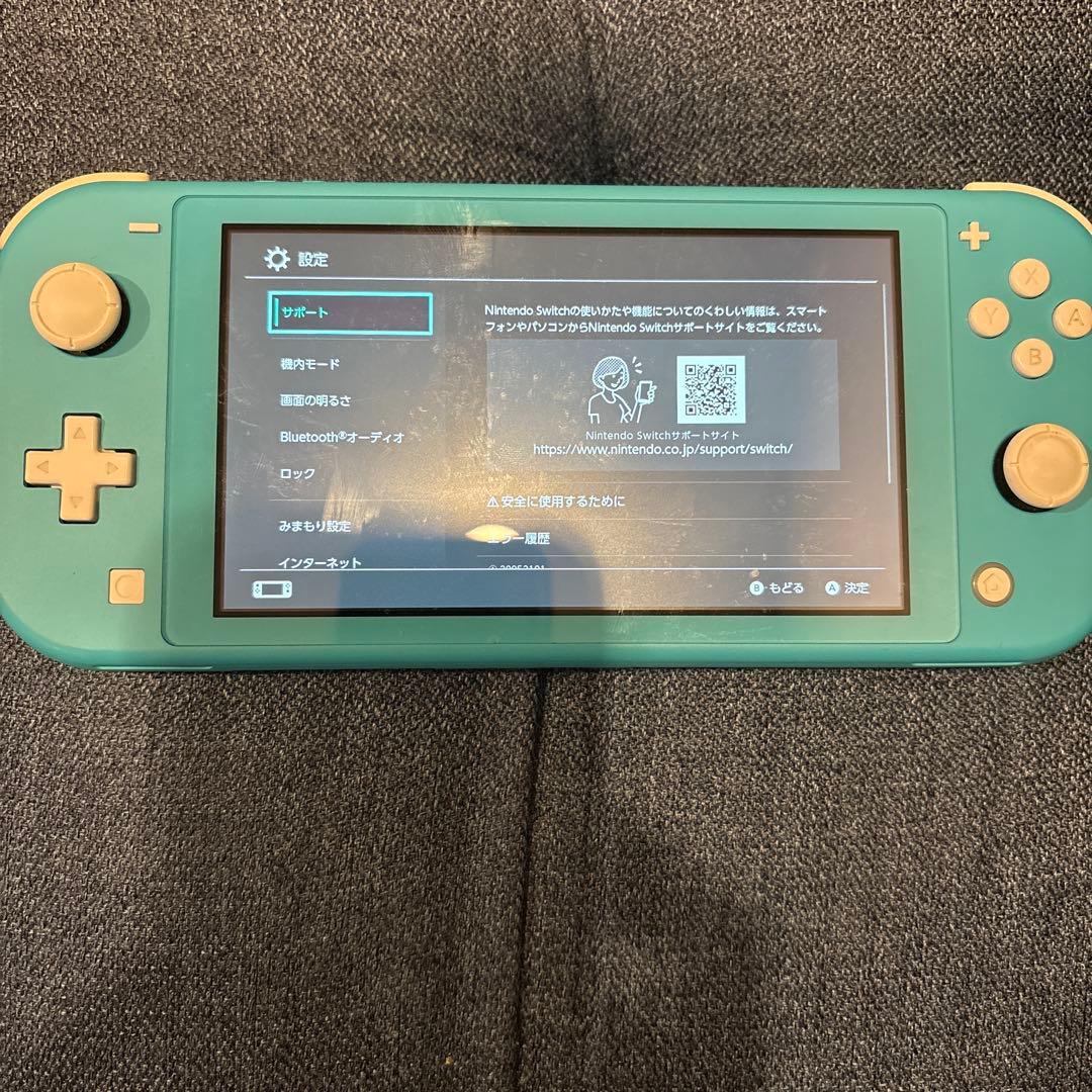 Nintendo Switch Lite ターコイズ 本体 充電ケーブル、箱付き