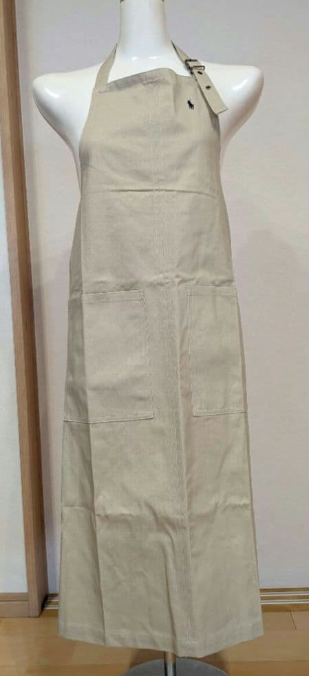 ☆新品☆RALPH LAUREN　ラルフローレン　エプロン　日本製　ベージュ