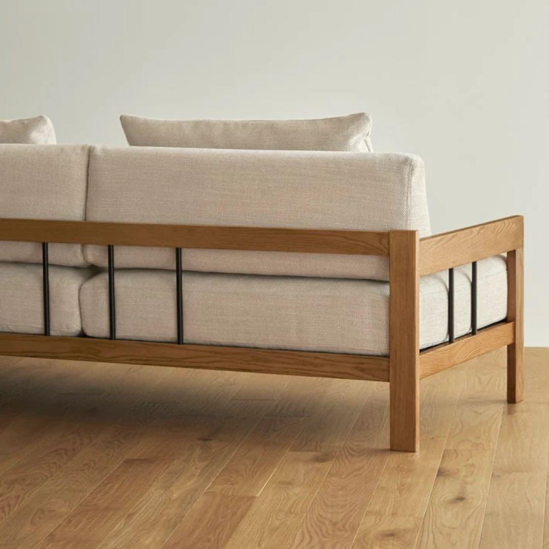 【4月末まで】unico ベージュ3人掛ソファーLEND(レンド)