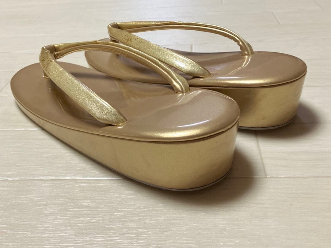 草履バッグセット　ゴールド　LLサイズ　大きいサイズ