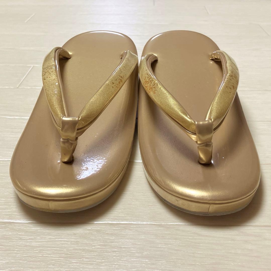 草履バッグセット　ゴールド　LLサイズ　大きいサイズ