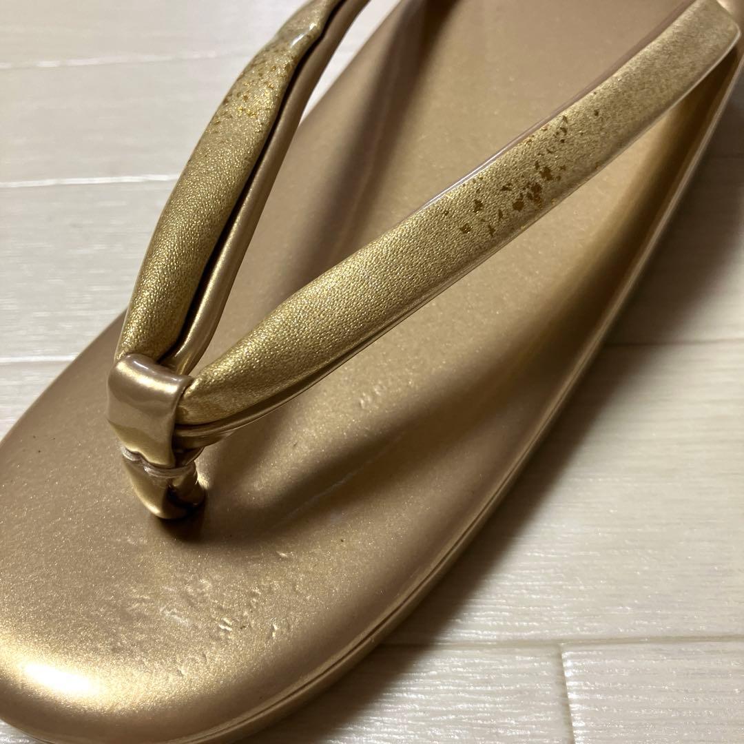 草履バッグセット　ゴールド　LLサイズ　大きいサイズ