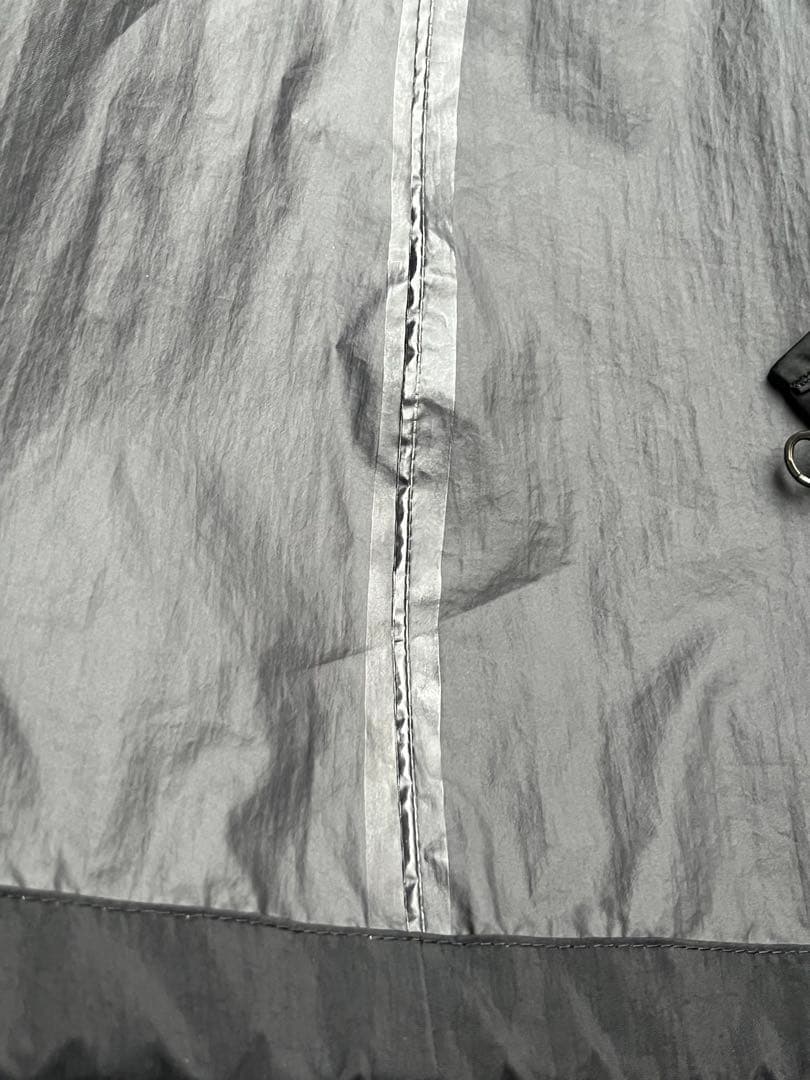 エーグルAIGLE 透湿防水パッカブルロングフーデッドジャケット　黒　ライナー