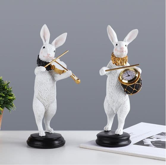 アイデアシンプルで現代的な家の装飾.萌えウサギ振子1対