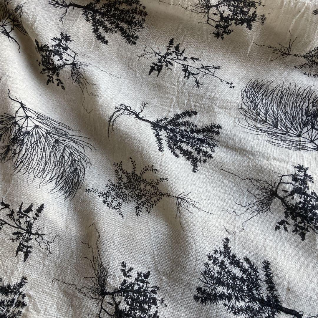 パドカレ　Wild Flowers Print 長袖ブラウス　ナチュラル　綿麻