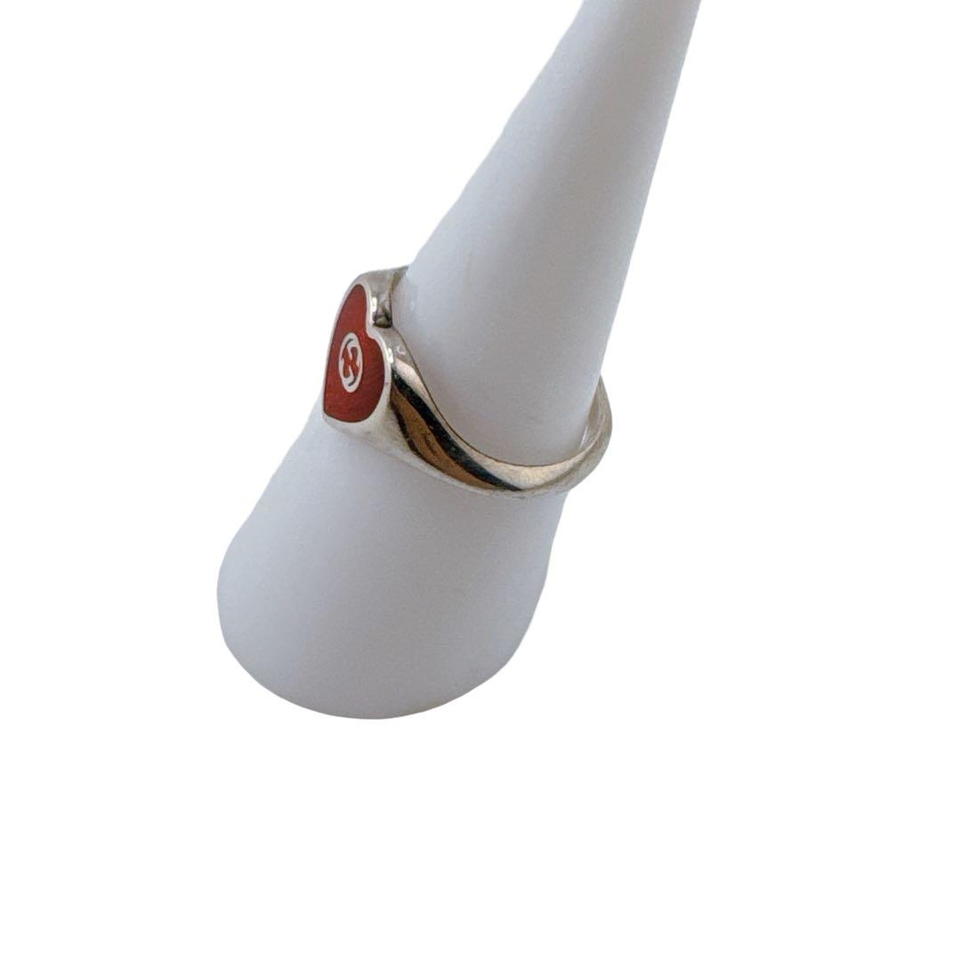 グッチ インターロッキングG ハート リング 11号 Ag925 刻印あり ロゴ