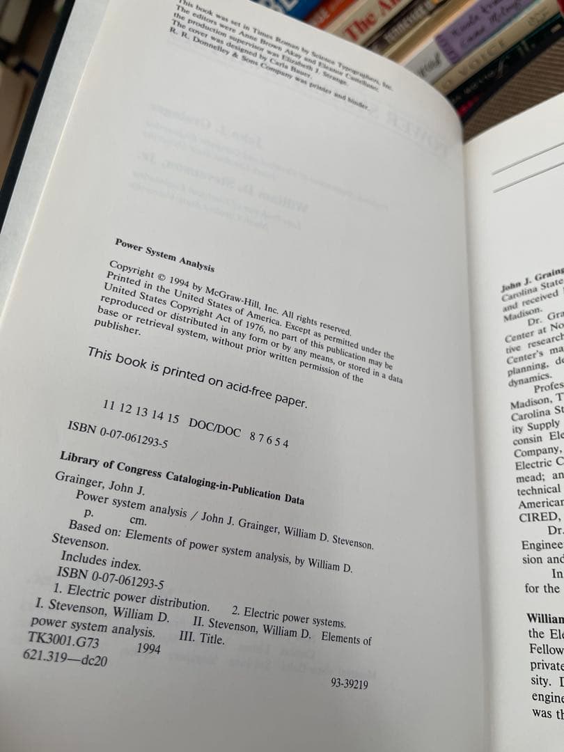 洋書 Power Systems Analysis