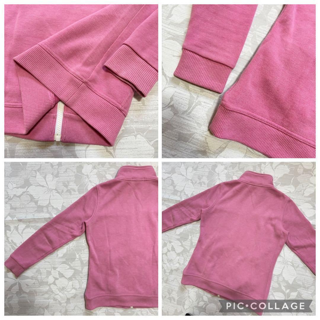 courrèges ロゴ刺繍 ジップジャケット S ピンク スウェット素材