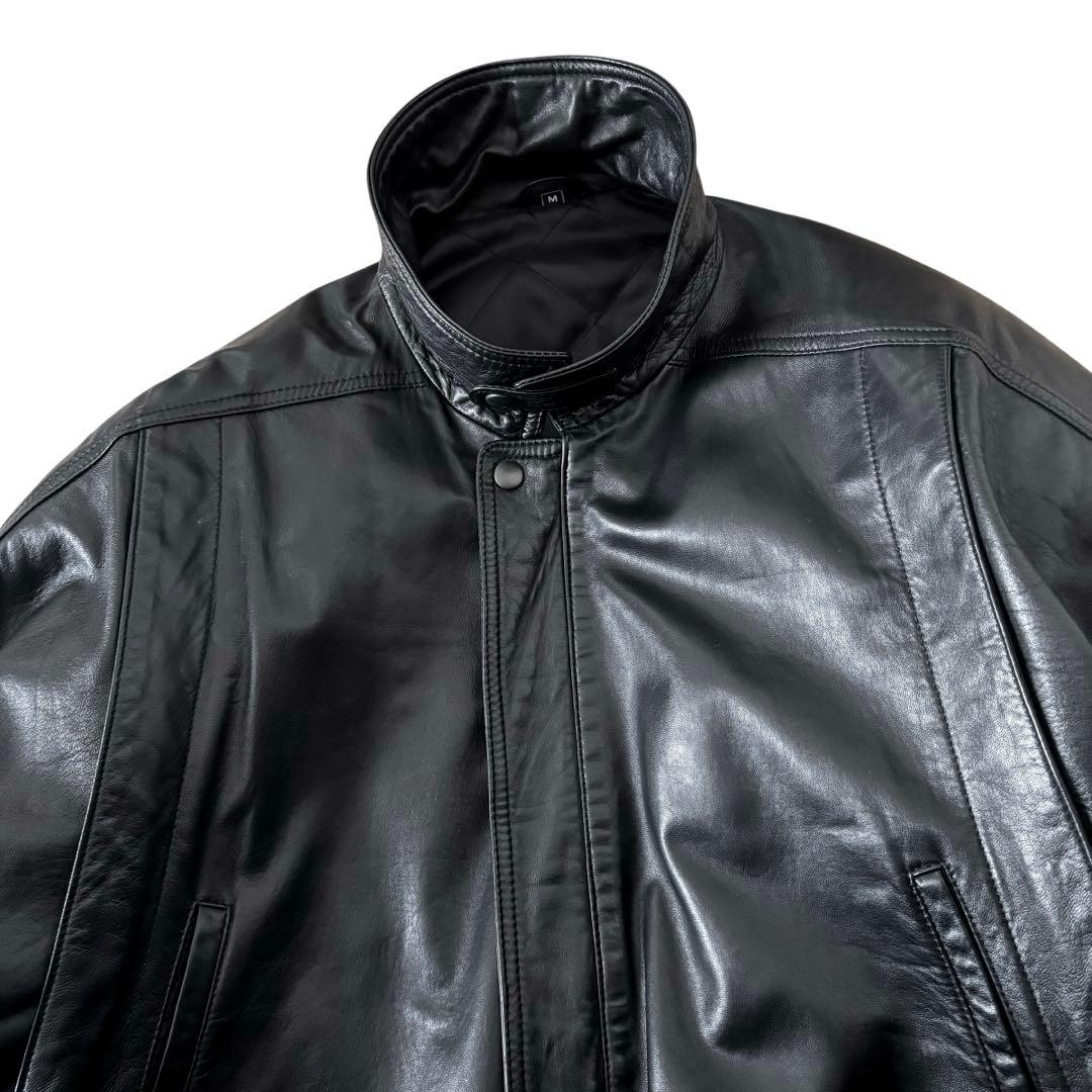 vintage Leather bomber jacket 黒 M